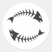 Double Fishbone Fischgräte Runder Aufkleber (Vorderseite)