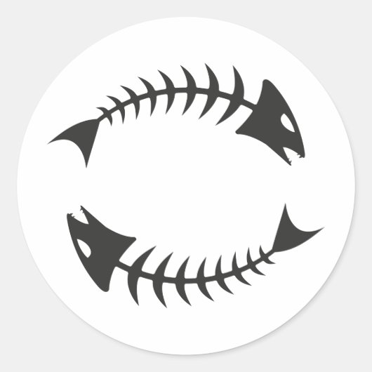 Double Fishbone Fischgräte Runder Aufkleber (Vorderseite)