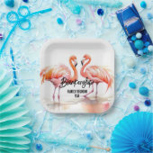 Double Flamingo Family Wiedersehen Party Essential Pappteller (Party)