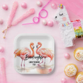 Double Flamingo Family Wiedersehen Party Essential Pappteller (Party)