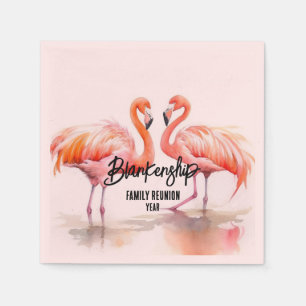 Double Flamingo Family Wiedersehen Party Essential Serviette