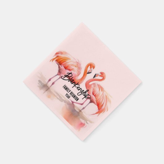 Double Flamingo Family Wiedersehen Party Essential Serviette (Ecke)