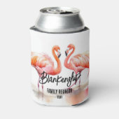 Double Flamingo Family Wiedersehen Party Keepake Dosenkühler (Kanne Rückseite)