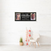 Double Foto 2 Person Birthday Party Banner (Insitu)