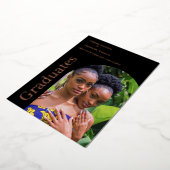 Double Foto Abschluss Class of 2023 Abschluss Folieneinladung (Gedreht)