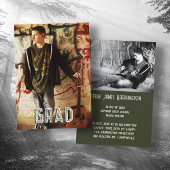 Double Foto Boy Sons Graduation Party Einladung