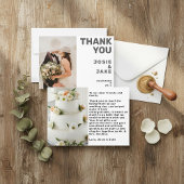 Double Foto Moderne Dankeschön-Karte Einladung