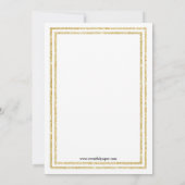 Double Gold Trim - Einladung zur Kinderdusche (Rückseite)