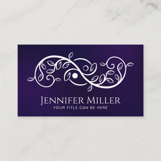 Double Golden Spiral und Yin Yang Visitenkarte (Vorderseite)