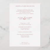 Double Graduation Chic Rose Gold 2 Photos Modern Folieneinladung (Rückseite)