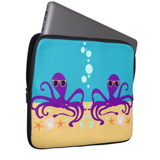 Double Groovy Octopus Laptopschutzhülle (Vorne Rechts)