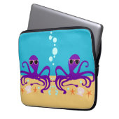 Double Groovy Octopus Laptopschutzhülle (Vorderseite Links)