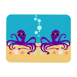 Double Groovy Octopus Magnet