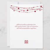 Double Happiness Lanterns Chinese Wedding Invites Einladung (Rückseite)