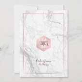 Double Happiness Marmor Imitate Rose Gold, Chinesi Einladung (Vorderseite)