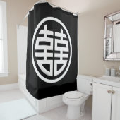 Double Happy|Black|Shower Vorhang (Beispiel)