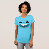 Double Happy Blue Face Ladys T - Shirt (Vorne ganz)