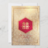 Double Happy Imitate Rose Gold, Heimwerkergeschich Einladung (Vorderseite)