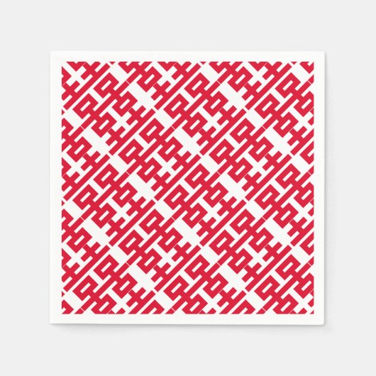 Double Happy Viel Glück 双 喜 喜 Serviette (Vorderseite)