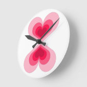 Double Heart Runde Wanduhr (Winkel)
