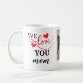 Double Heart Wir Liebe Sie Mama Foto Kaffeetasse (Links)