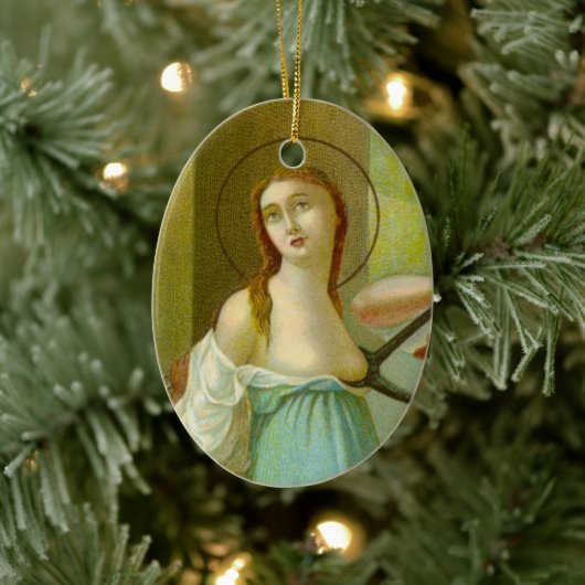 Double Image St. Agatha (M 003) Keramikornament (Baum)