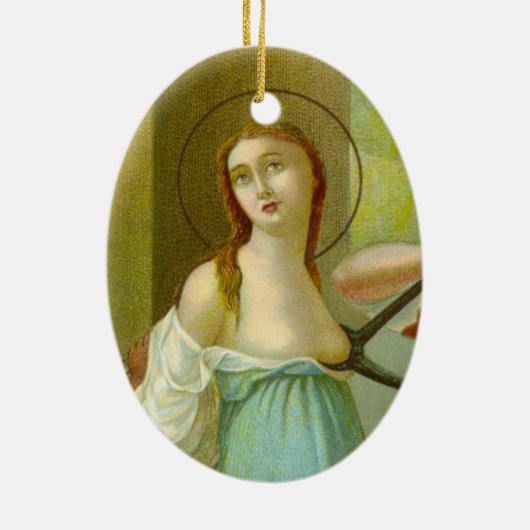 Double Image St. Agatha (M 003) Keramikornament (Hinten)