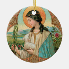 Double Image St. Agnes of Rome (BK 006) Keramik Ornament