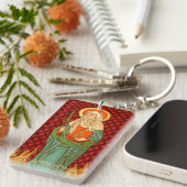 Double Image St. Apollonia (VVP 001) Rect Acryl Schlüsselanhänger (Vorderseite rechts)