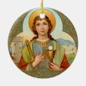 Double Image St. Barbara (BK 001) Keramik Ornament (Hinten)