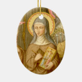 Double Image St. Catherine von Bologna (SAU 027) Keramik Ornament (Hinten)
