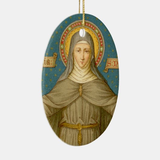 Double Image St. Clare of Assisi (SAU 027) Keramik Ornament (Rechts)