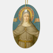 Double Image St. Clare of Assisi (SAU 027) Keramik Ornament (Links)