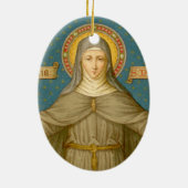 Double Image St. Clare of Assisi (SAU 027) Keramik Ornament (Hinten)