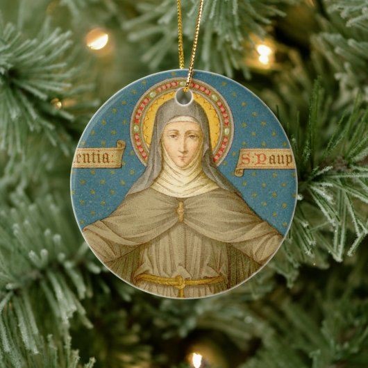 Double Image St. Clare of Assisi (SAU 027) Keramik Ornament (Baum)