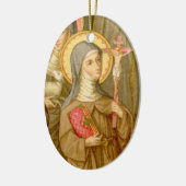 Double Image St. Colette of Corbie (SAU 027) Keramik Ornament (Links)