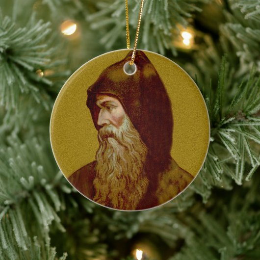 Double Image St. Cyril the Monk (M 002) Keramik Keramik Ornament (Baum)