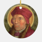 Double Image St. John Fisher (SAU025) Circular Keramik Ornament (Hinten)