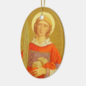 Double Image St. Stephen the ProtoMartyr (PM 08) Keramik Ornament (Links)