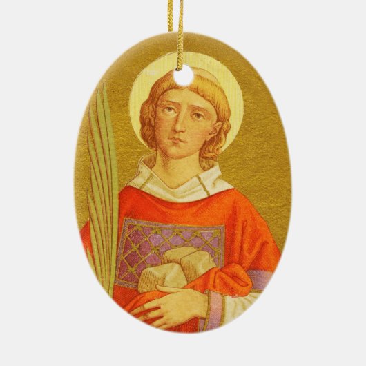 Double Image St. Stephen the ProtoMartyr (PM 08) Keramik Ornament (Hinten)