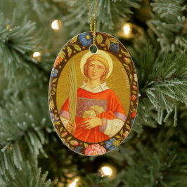 Double Image St. Stephen the ProtoMartyr (PM 08) Keramik Ornament