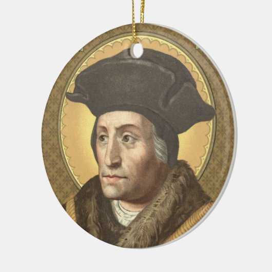Double Image St. Thomas More (SAU 026) Circular Keramik Ornament (Links)