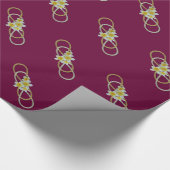 Double Infinity BiColor Frangipani Geschenkpapier (Ecke)