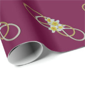Double Infinity BiColor Frangipani Geschenkpapier (Rolleneckpunkt)