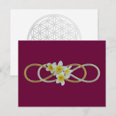 Double Infinity BiColor Frangipani Postkarte (Vorne/Hinten)
