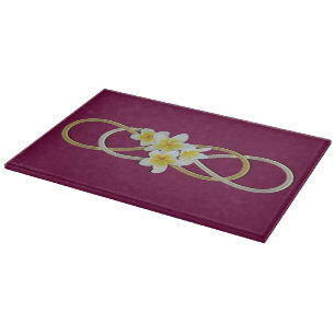 Double Infinity BiColor Frangipani Schneidebrett