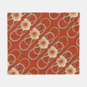 Double Infinity Silver Gold Rose + Ihr Backgr. Fleecedecke (Vorderseite (Horizontal))