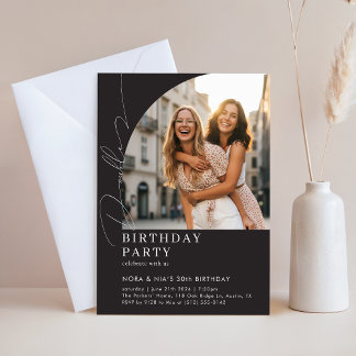 Double Joint Dual 30th Milestone Birthday Party Einladung