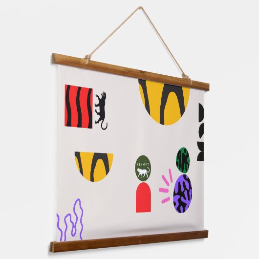 Double Kismet Wandteppich Mit Holzrahmen (Gewinkelt)