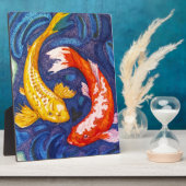 Double Koi Fish Fotoplatte (Seite)
